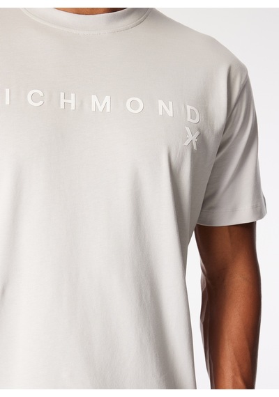 John Richmond Gri Erkek Slim Fit T-shirt Ump24004ts