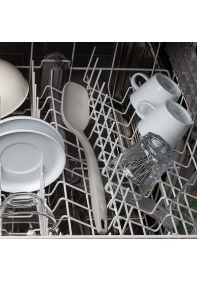 Lurch - Platin Silikon Servis Kaşığı 33,5 Cm Açık Gri - Yanmaz, Yapışmaz, Bükülmez, Çizmez, Tat Ve Koku Bırakmaz - 240014