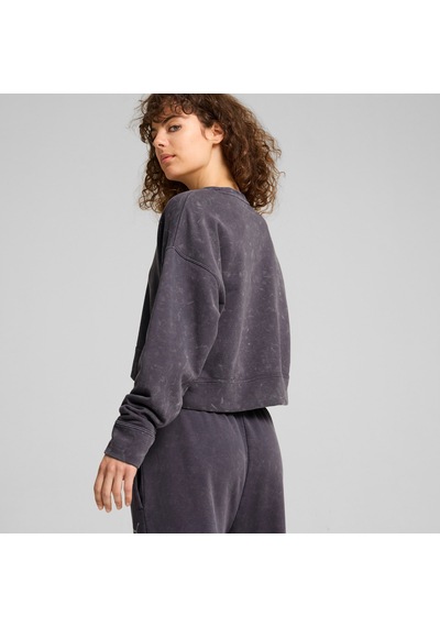 Puma Dare To Kadın Relaxed Yıkamalı Bisiklet Yaka 626799 69 Gri