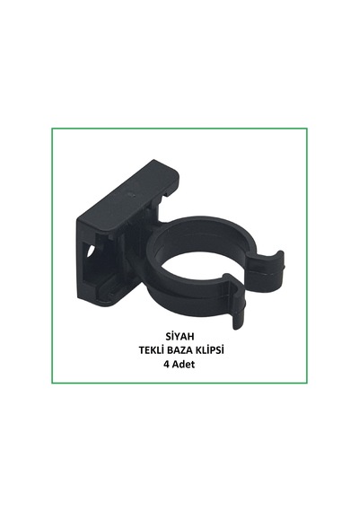 Baza Klipsi, Tekli, Siyah 4 Adet