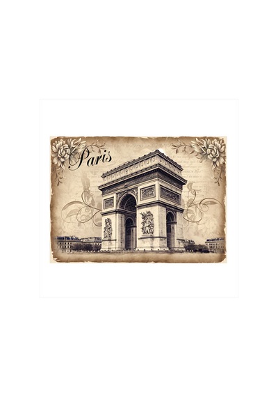 Paris Arc De Triomphe Mdf Poster