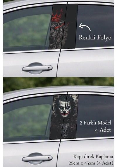 Aracınıza Özel Stil Detayı Kapı Direk Folyo Sticker Etiket