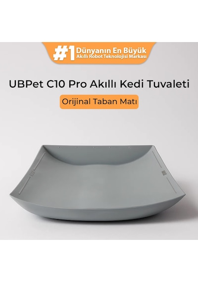 Ubpet C10 Pro Akıllı Kedi Tuvaleti Uyumlu Silikon Taban Matı Su Geçirmez Koku Yapmaz Kolay Kurulum Gri