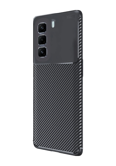İnfinix Hot 50 4g Uyumlu Kılıf Auto Focus Karbon Kapak - Siyah