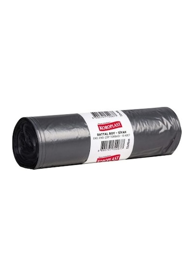 Koroplast Eko Endüstriyel Battal Boy Çöp Torbası Siyah 72 x 95 CM 20'li