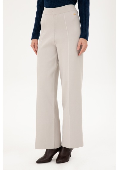 U.S. Polo Assn.  Kadın Taş Loose Fit Triko Pantolon 50293068-VR049
