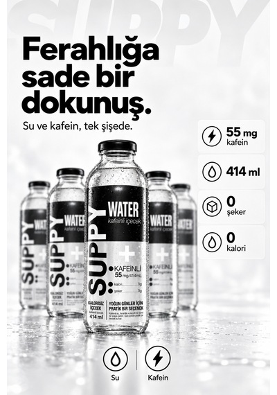 Suppy Vitamin Water Kafeinli İçecek 3 Adet 414 Ml