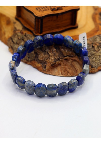 Lapis Lazuli Taşlı Bay Bayan Doğal Taş Bileklik 201025828 Çok Renkli