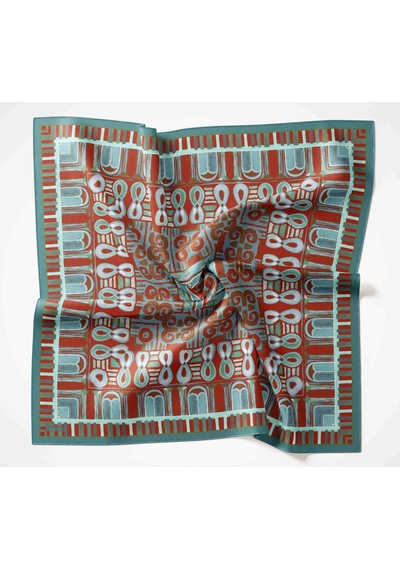 Silk Home Dört Mevsim Antik Motif Viskon Velora Eşarp 6420 Koyu Cam Göbeği