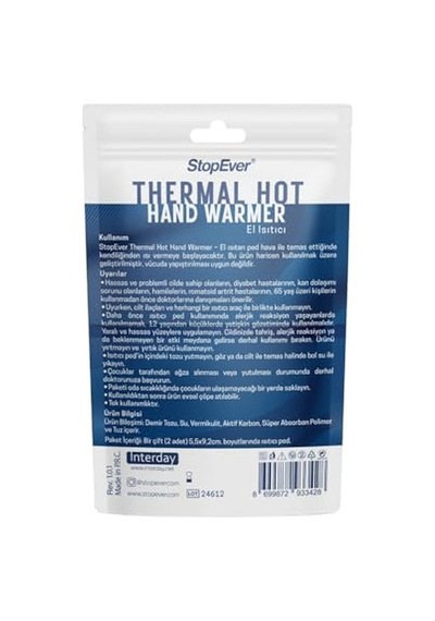 Stopever Thermal Hot El Isıtıcı