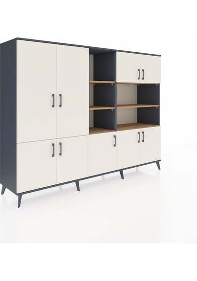Hyperion Dolap 14 Raflı 9 Kapaklı 220x44x163 Antrasit-aytaşı/çam Antrasit-aytaşı/çam Hyperion Dolap 14 Raflı 9 Kapaklı 220x44x163 Antrasit-aytaşı/çam Antrasit-aytaşı/çam