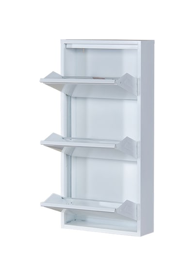Kaser Metal 3'lü Beyaz Ayakkabılık