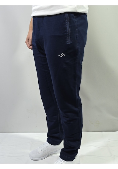 Jump Erkek Pamuklu Slim Fit Düz Paça Eşofman Altı Lacivert