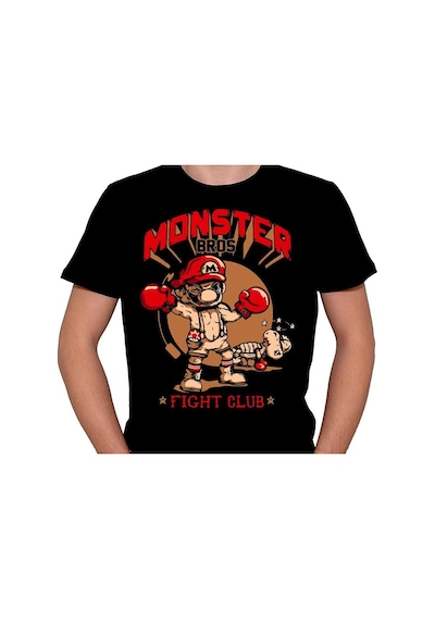Monster Mario Bros Fight Club Dövüş Kulübü Canavar Mario Tişört Unisex T-shirt 001