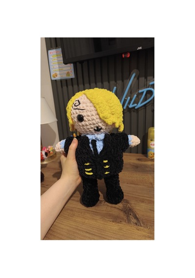 El Yapımı Tek Parça Tığ İşi Peluş: Luffy, Nami, Chopper,sanji Amigurumi Çok Renkli