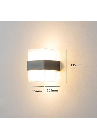 Lexroo Prizma Led Aplik 12 Watt Gün Işığı 3200k Iç Mekan Ve Dış Mekan Cata Bora Led Aplik Ip54 Standart
