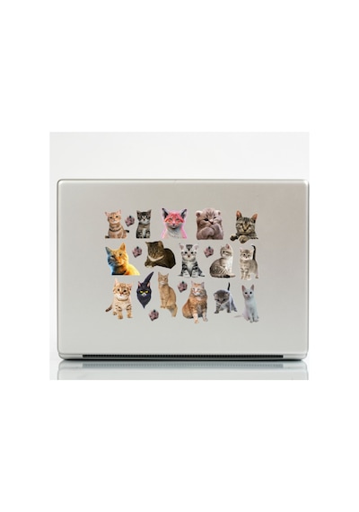 41'li Kedi, Kitty, Fairycore, Sevimli Hayvanlar Sticker Seti - Etiket Seti Scrapbook Bullet Journal Çok Renkli