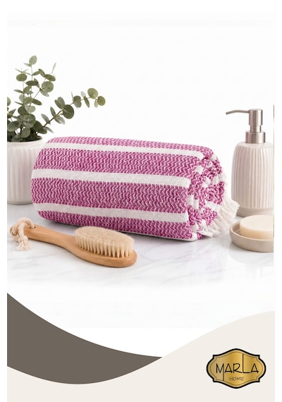 %100 Pamuk Dokuma Peştemal Havlu Plaj & Banyo Havlusu 100x170 Cm Pembe