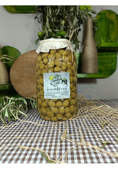 Aydın Yöresi Manzalina Cinsi Sofralık Tatlandırılmış Kırma Yeşil Zeytin 2 Kg