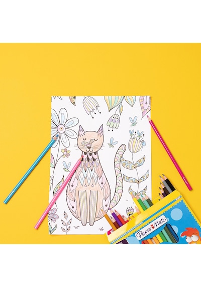 Paper Mate Kuru Boya Kalemi 12'li 124-Pembe