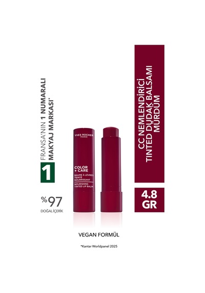 Yves Rocher Cc Nemlendirici Tinted Dudak Balsamı - Mürdüm