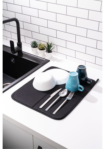 35 X 45 Mikrotex Bulaşık Matı Süper Emici Bulaşık Kurutma Örtüsü 45x36cm Katlanabilir Bulaşık Matı S Diğer