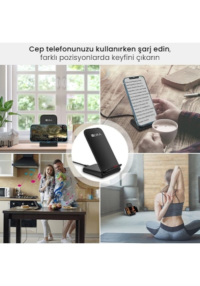 Gar157 Kablosuz Hızlı Şarj Cihazı 15w AirPods Ve Apple iPhone Uyumluluğu Qi Teknolojisi