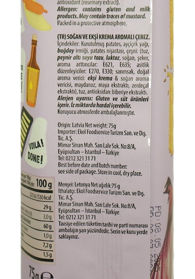 Long Chips Ekşi Kremalı Ve Soğanlı Cips 75 Gr