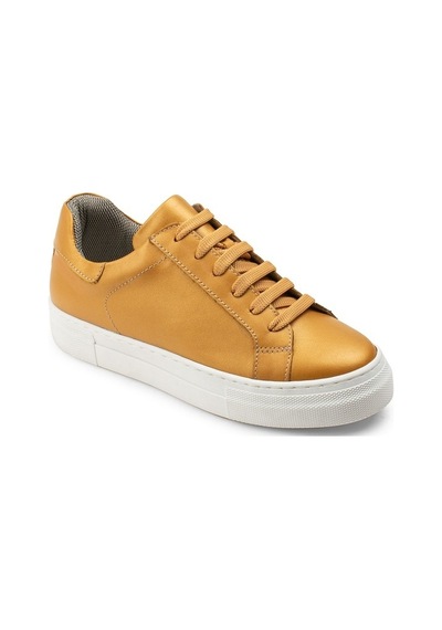 Deery Hakiki Deri Sarı Sneaker Kadın Ayakkabı Sarı