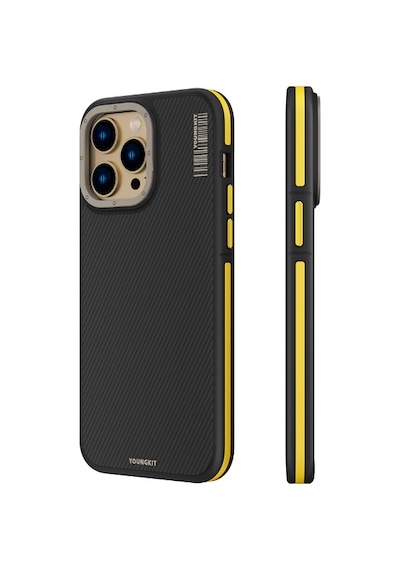 Youngkit Apple Uyumlu iPhone 14 Pro Magsafe Şarj Özellikli 600d Kevlar Kılıf