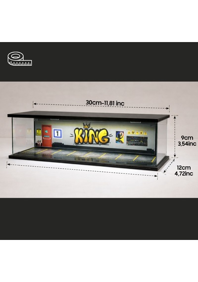 4lü Diorama Garaj 1/64 Ölçek Led Işıklı Usb Kablolu Pleksi Kapak Diorama Araç Sergileme Garajı