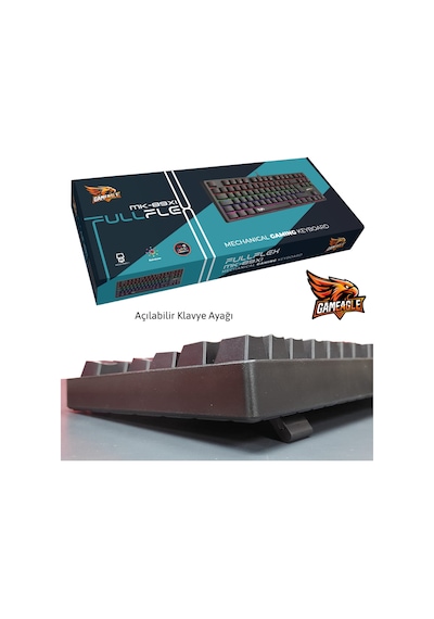 Fullflex Mekanik Klavye Gaming Klavye 87 Tuşlu Hot Swap Işıklı Türkçe Q Klavye Red Oyuncu Klavyesi