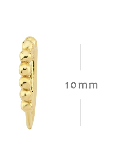 Altın Sepeti As61hz Altın Kalp Formlu Toptop Burun Piercing Sarı