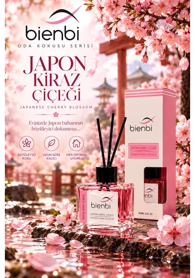 Japon Kiraz Çiçeği Oda Kokusu 100 Ml Anti-Stres - Hanımeli - Japon Kiraz Çiçeği