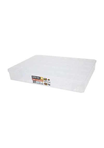 Mars 40 Bölmeli Şeffaf Organizer Box 39x30x55cm 5468 Çok Renkli