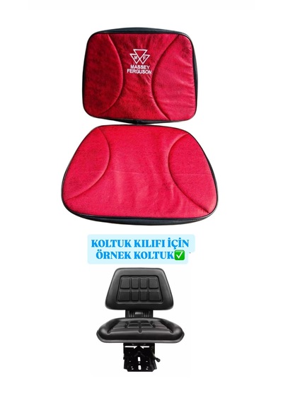 Massey Ferguson 135 Kırmızı Branda Ve Massey Ferguson Armalı Düz Koltuk Kılıfı