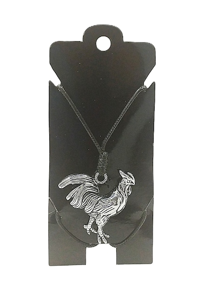 Kore İp Askılı Ve Krom Çelik Kaplamalı Unisex Tribal Kolye Kkrm-05 Gümüş10