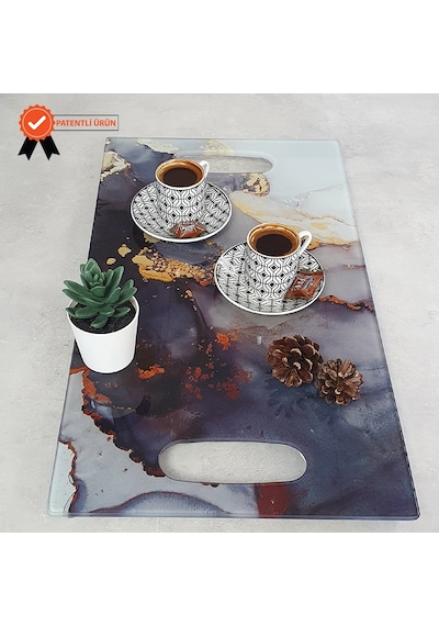 Decorita Cam Tepsi Stark Mermer 29Cm X 52Cm