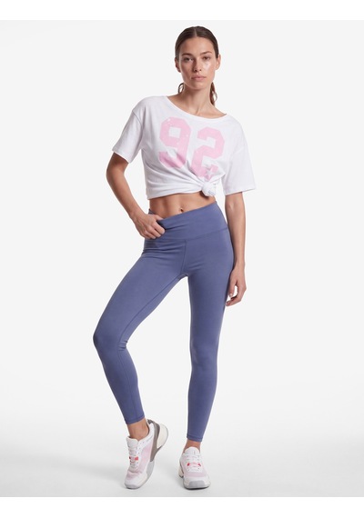Koton Yüksek Bel Dikiş Detaylı Skinny Fit Spor Tayt Lila 7wak40265nk