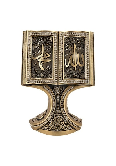 Allah(C.C)-Muhammed(S.A.V) Li Biblo (Gold Rengi) (Orta Boy)