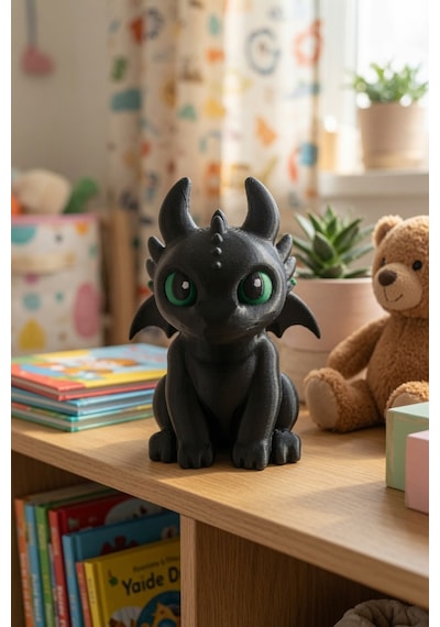 Hareketli Kuyruklu Ejderha Figürü Toothless Ejderhanı Nasıl Eğitirsin Dekoratif Masa Üstü Obje Oyuncak Hediyelik Pla Figür 14 Cm