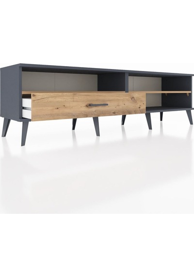 Hyperion Tv Ünitesi 2 Raflı Tek Çekmeceli 176x44x51 Antrasit-çam/çam Atlas Çam/atlas Çam Hyperion Tv Ünitesi 2 Raflı Tek Çekmeceli 176x44x51 Antrasit-çam/çam Atlas Çam/atlas Çam