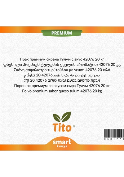 Toz Premium Tulum Peyniri Aroması 42076 20 Kg