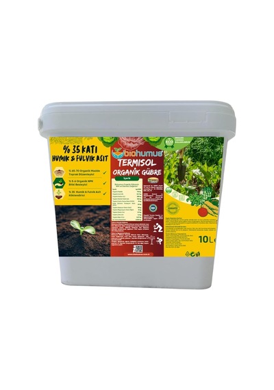 Humik Fulvik Asit, Biohumus Organik Gübre, Organik Sertifikalı, Kök Geliştirici, Toprak Düzenleyici, Bitki Besleyici, 10 Litre Diğer