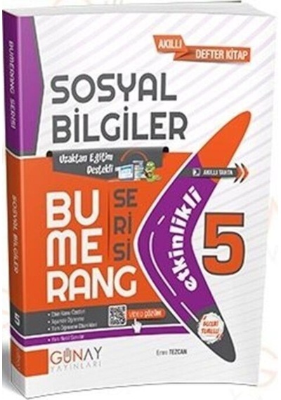 5. Sınıf Bumerang Etkinlikli Sosyal Bilgiler Günay Yayınları