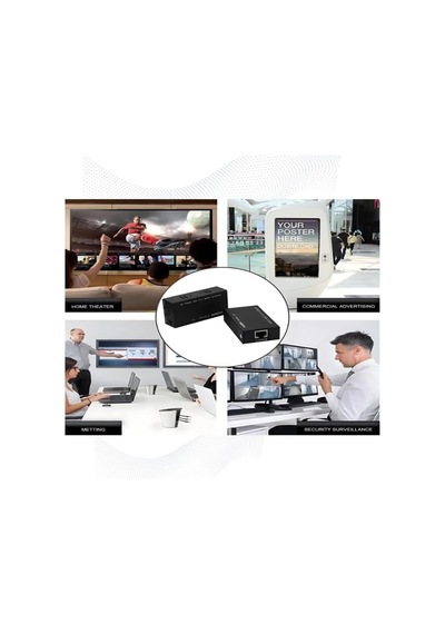 Anunnaki Hdmı Ethernet Extender Uzatıcı Cihaz Rj45 Cat5e Cat6 Full Hd 1080p 3d Alıcı Verici 1 Çift