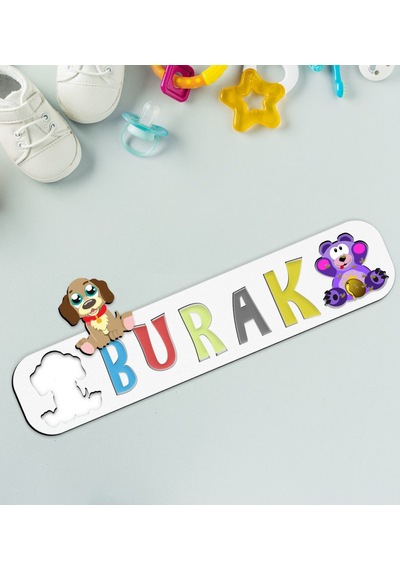 Bk Toys Çocuklara Özel Isimli Ahşap Eğitici Yapboz Puzzle-13