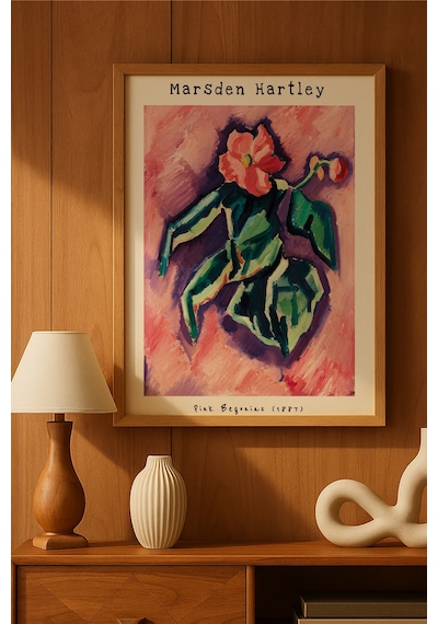 Marsden Hartley Doğal Ahşap Çerçeveli Poster, Dekoratif Sanatsal Duvar Tablosu
