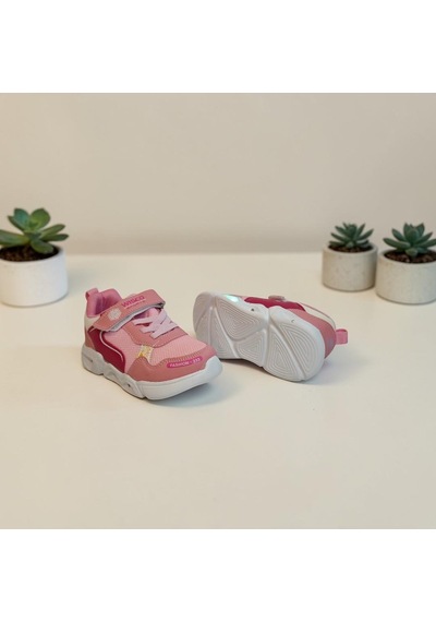 Wisco 018 Pembe Cırtlı Işıklı Bebe Kız Çocuk Spor Ayakkabı Pembe