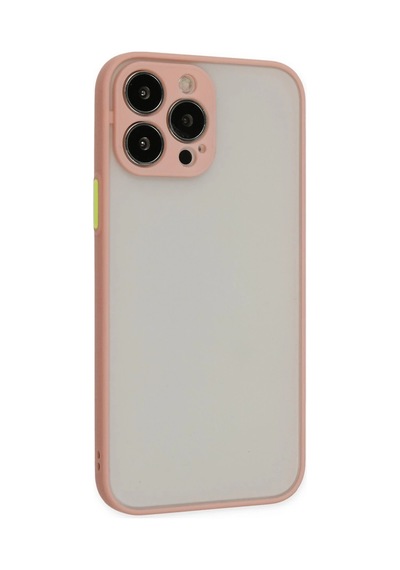 Newface - 489 - İphone 13 Pro Max Kılıf Montreal Silikon Kapak - Edntrend - - Pembe